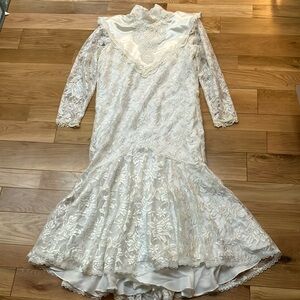 Vintage Jessica McClintock White Lace bridal gown